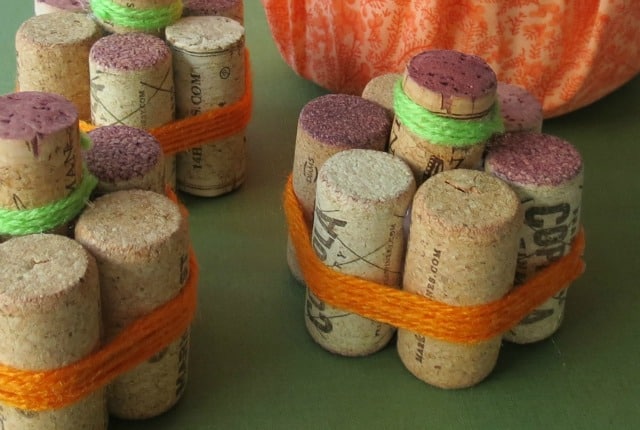 Fall Wine Cork Craft – Mini Pumpkins