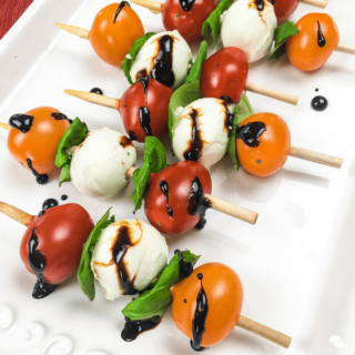 Classic Caprese Skewers With Balsamic Glaze - The Happy Home Life