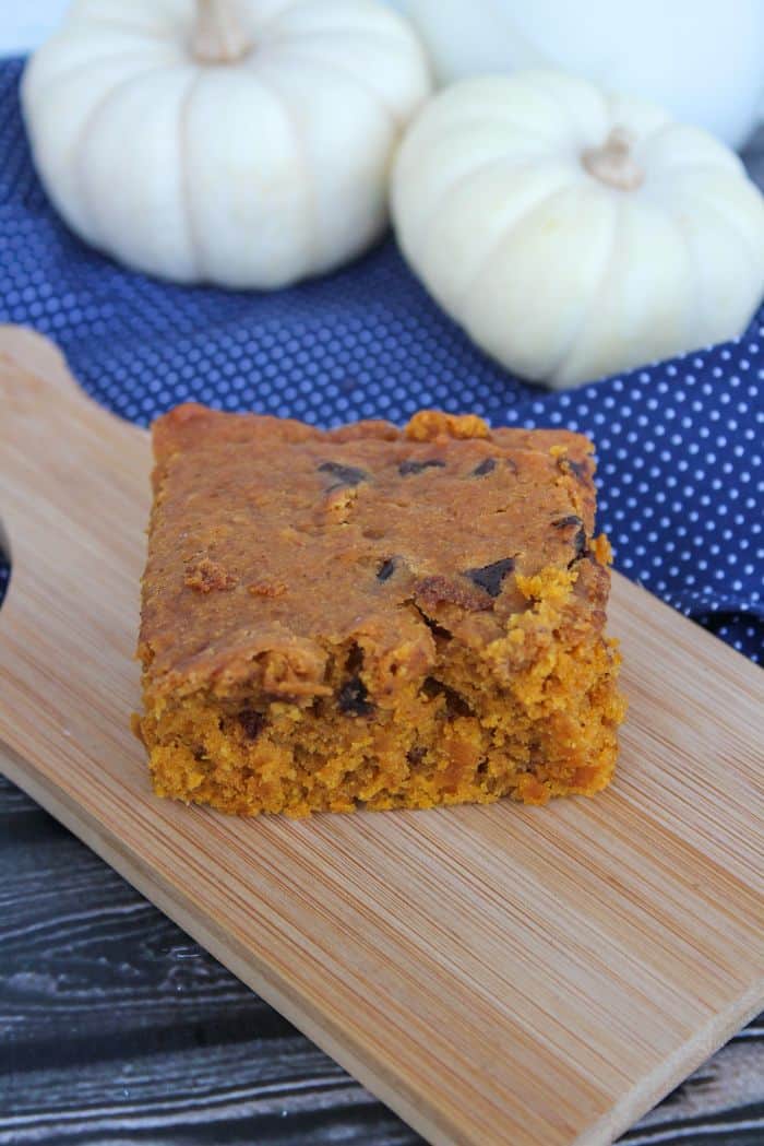 Pumpkin Chocolate Chip Blondies - The Happy Home Life