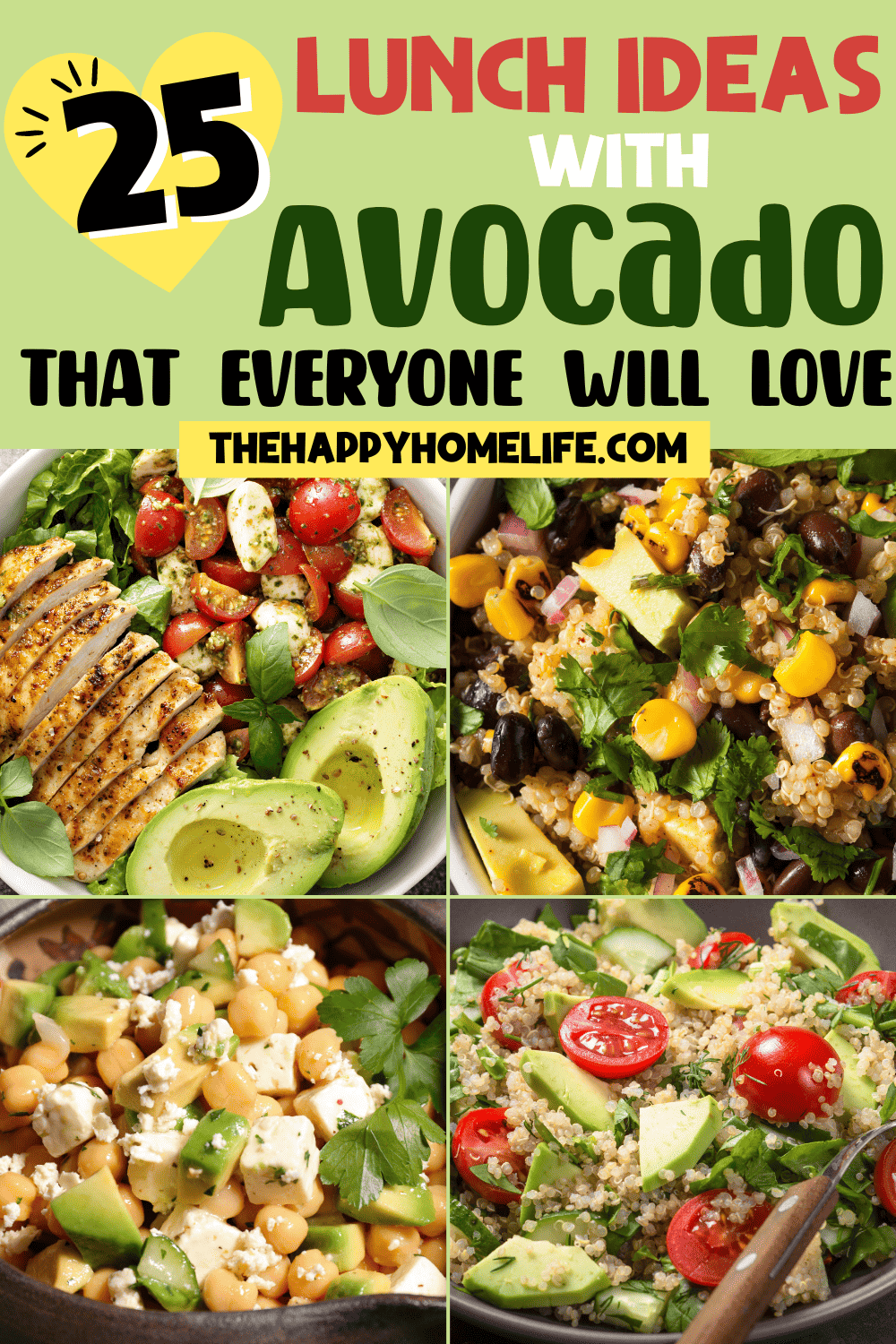 20+ Lunch Ideas With Avocado - The Happy Home Life