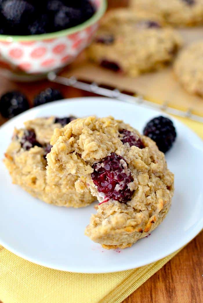 lemon blackberry breakfast cookies