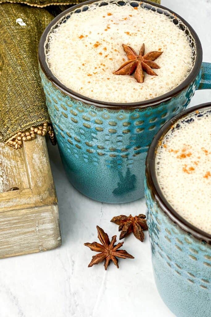 2 mugs of  Vanilla Chai Latte 