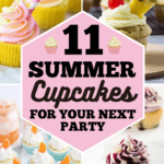 collage of summer cupcakes with text overlay