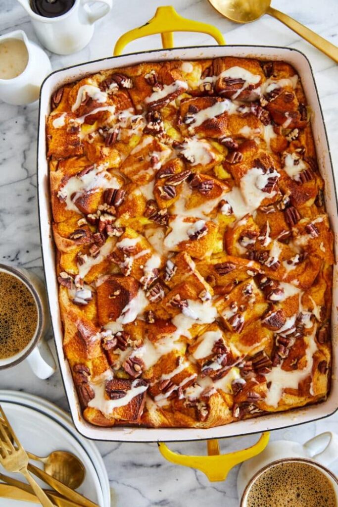 Overnight Pumpkin French Toast Bake