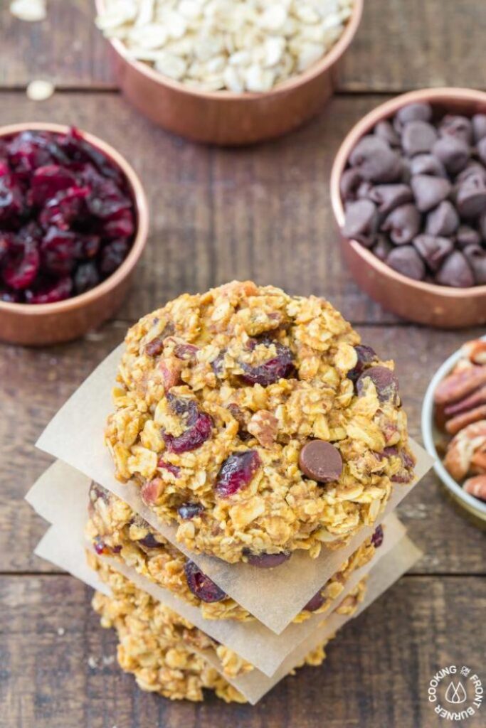 stack of pumpkin breakfast cookies