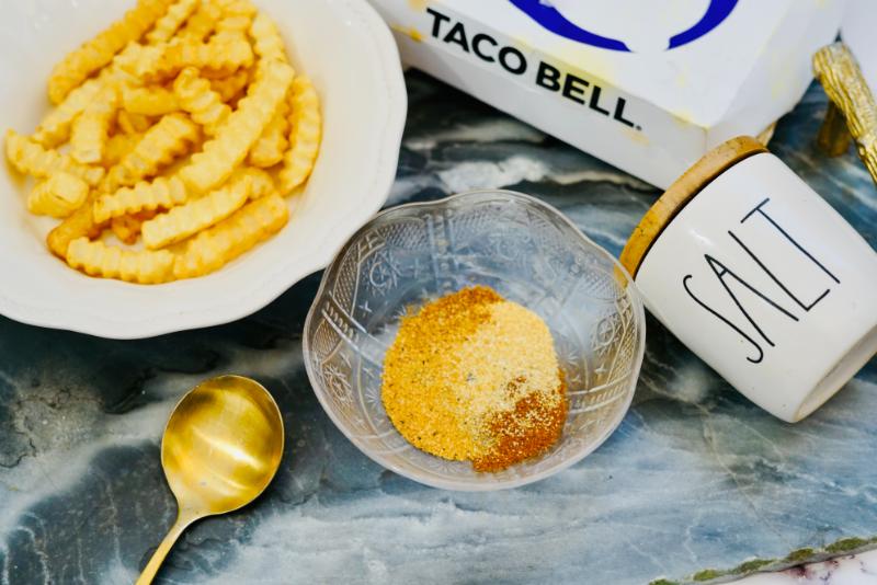 seasonings for nacho fries in small bowl